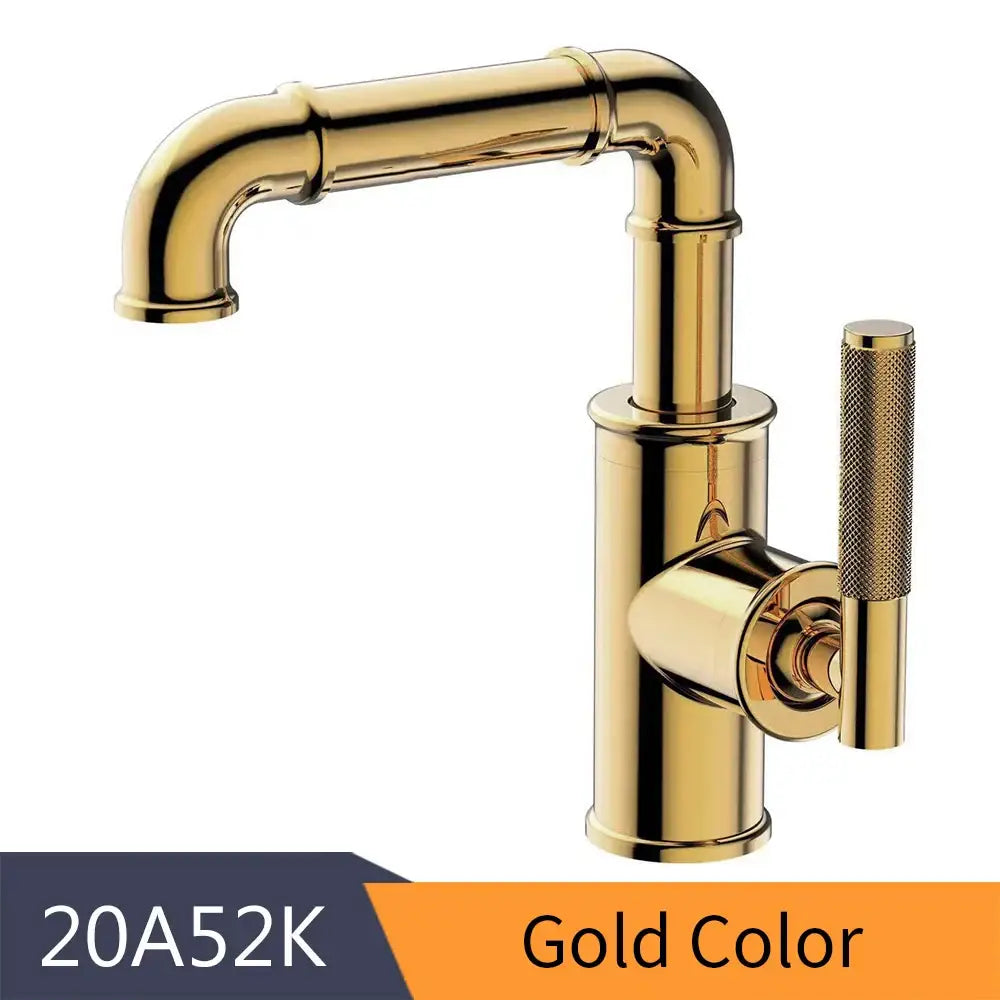 Vintage-Inspired Black Brass Basin Faucet