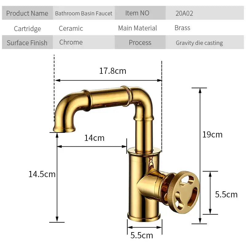 Vintage-Inspired Black Brass Basin Faucet