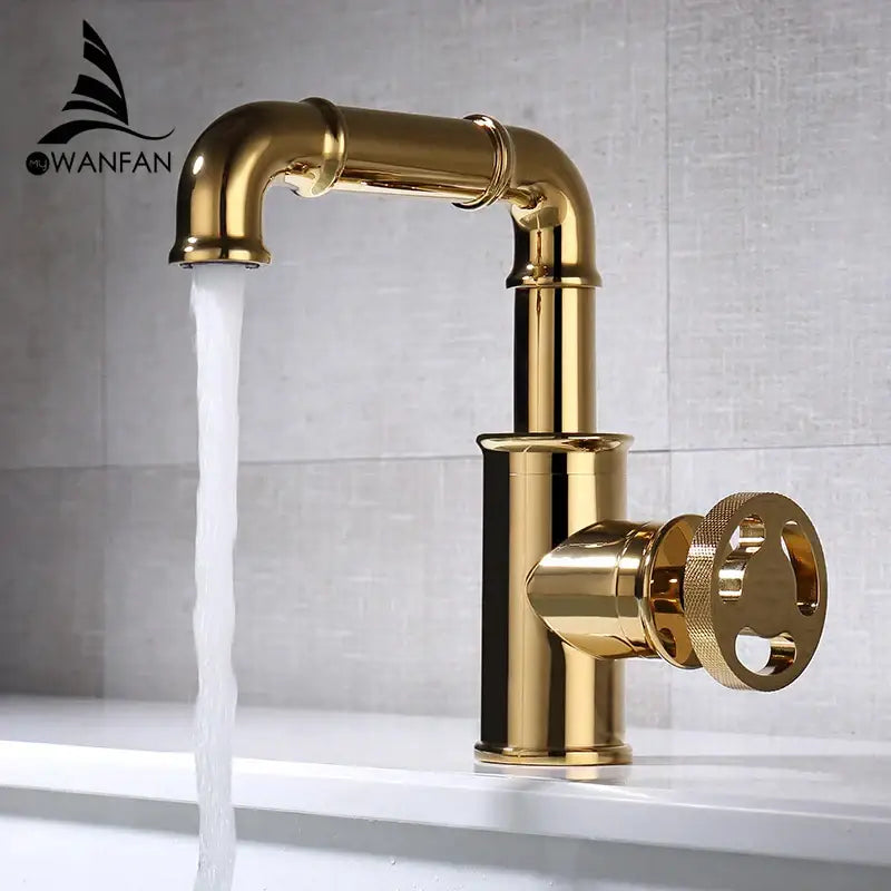 Vintage-Inspired Black Brass Basin Faucet