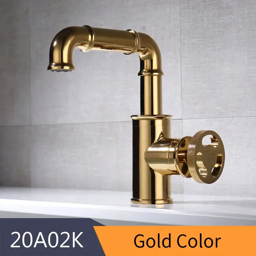Vintage-Inspired Black Brass Basin Faucet