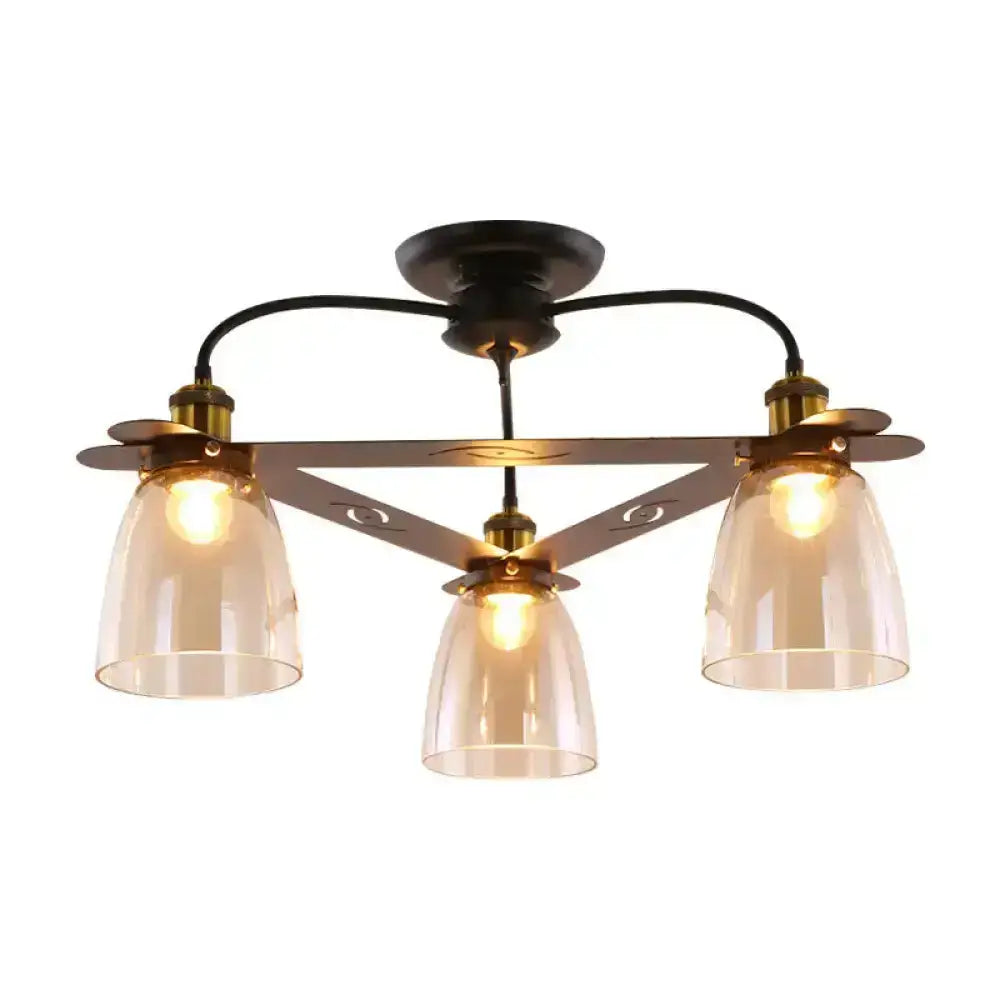 Cognac Glass Bell Lamp
