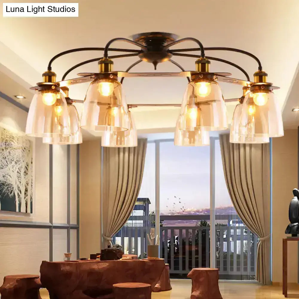 Cognac Glass Bell Lamp