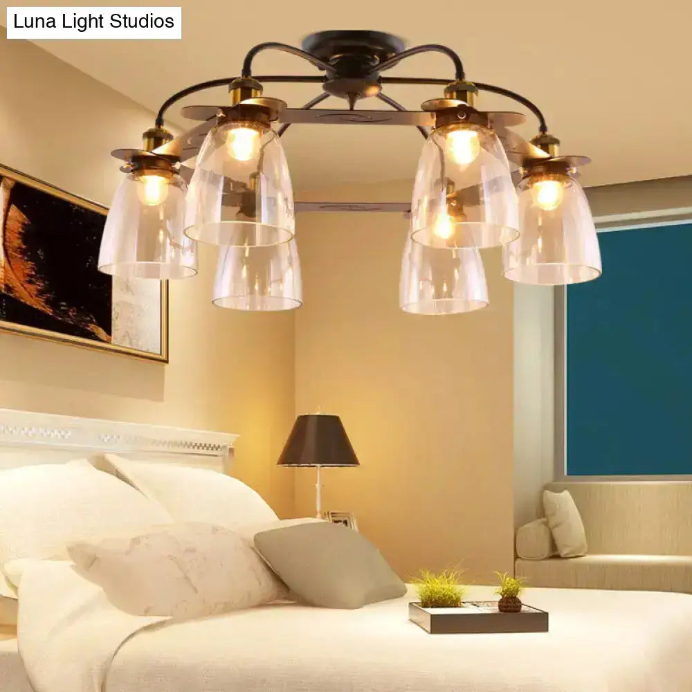 Cognac Glass Bell Lamp