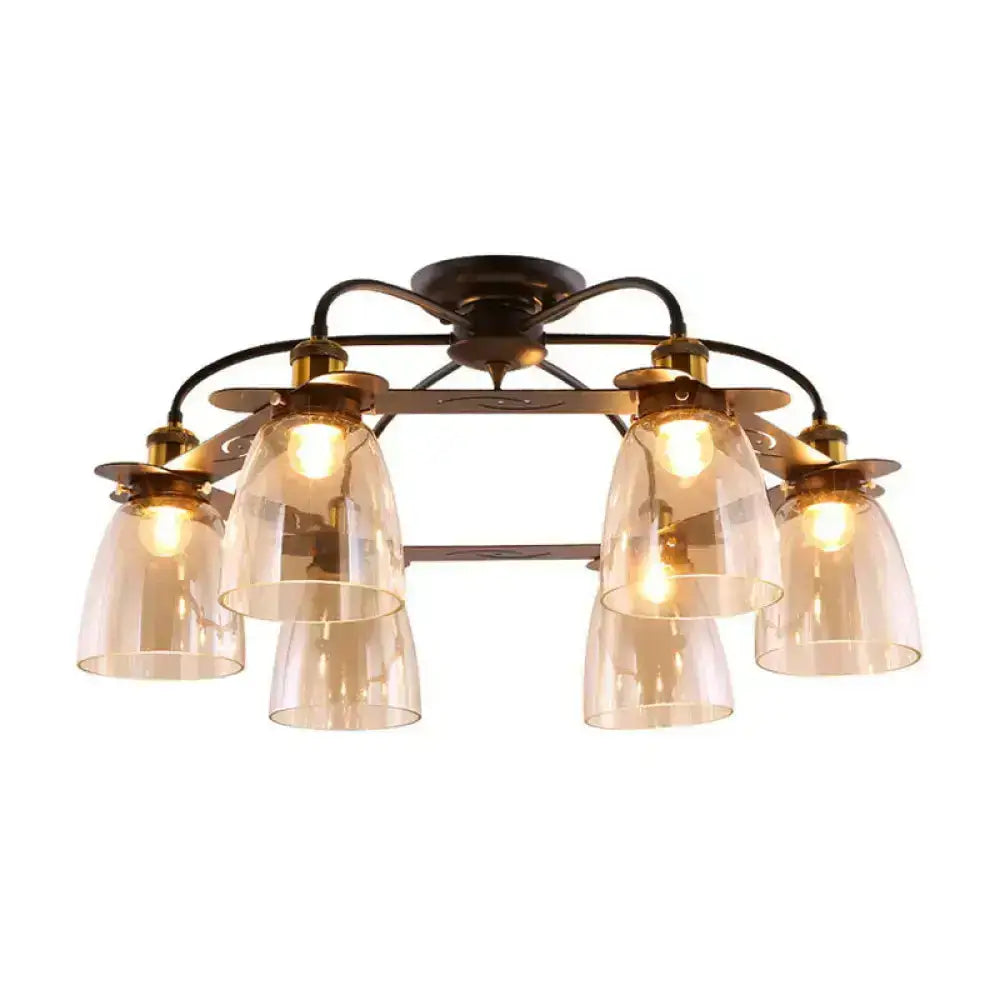 Cognac Glass Bell Lamp