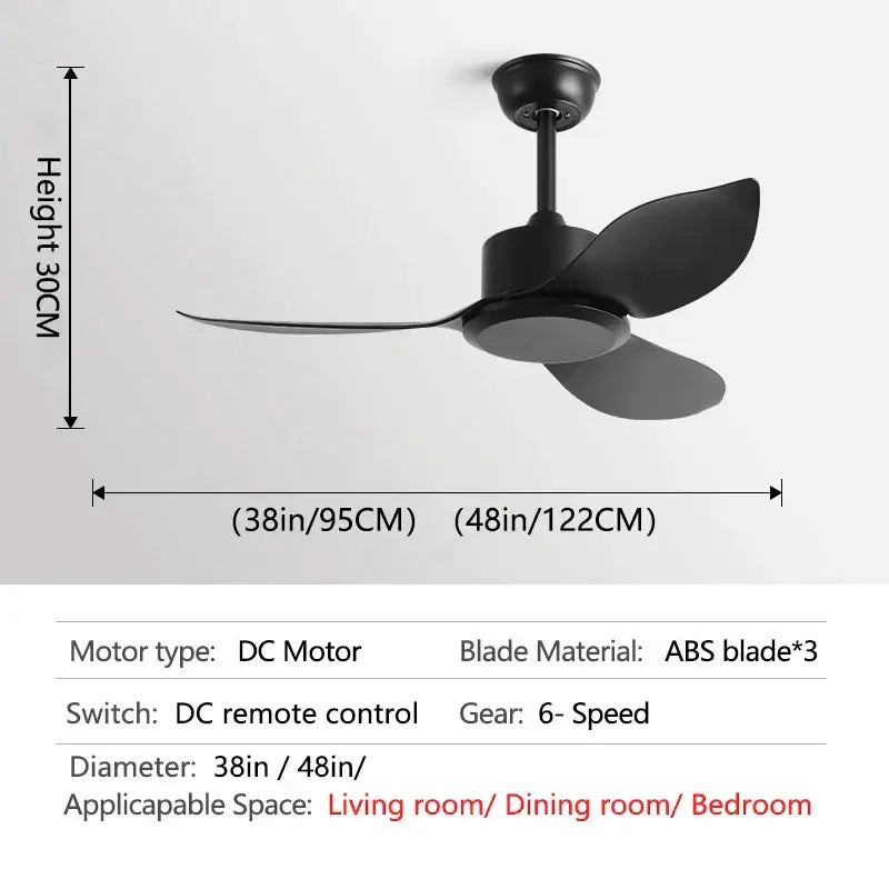 Black Industrial 48-Inch Ceiling Fan