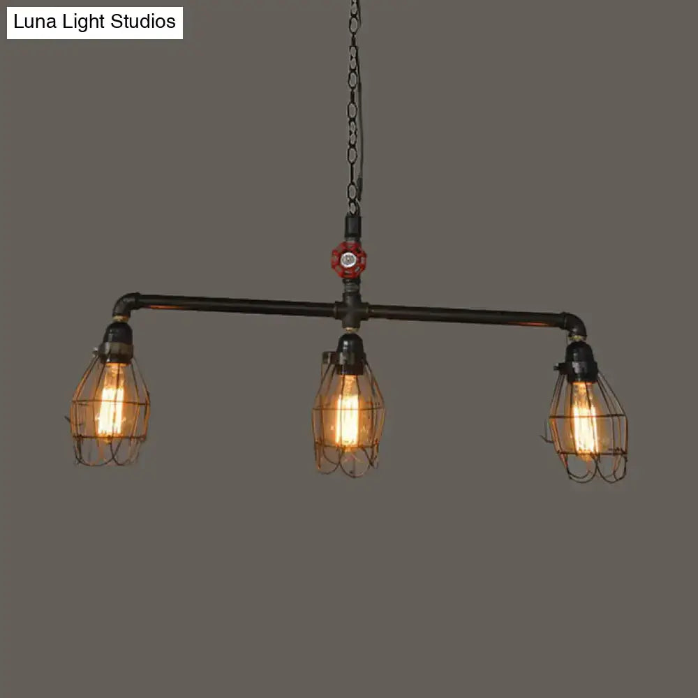 Black Cage Pipe Pendant