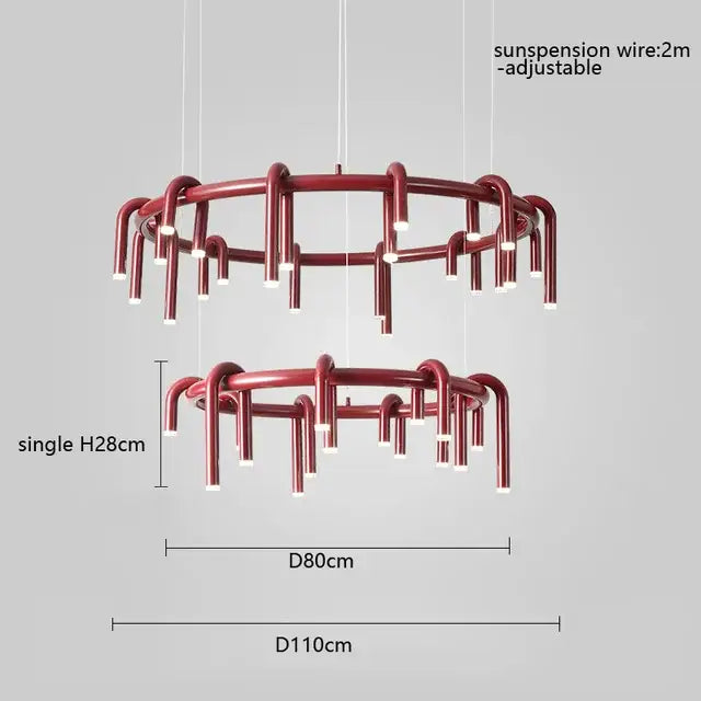 Black Circular Ring Chandelier