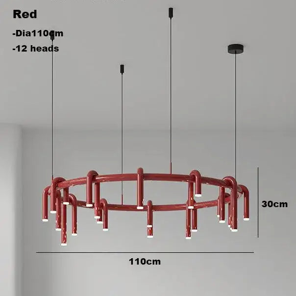 Black Circular Ring Chandelier