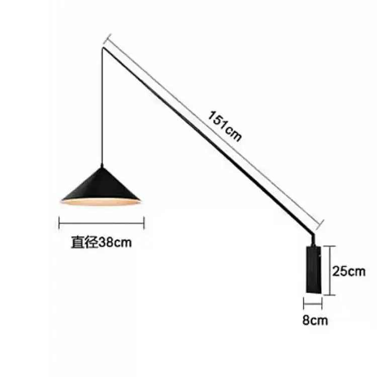 Black Iron Wall Sconce in Small or Large Size