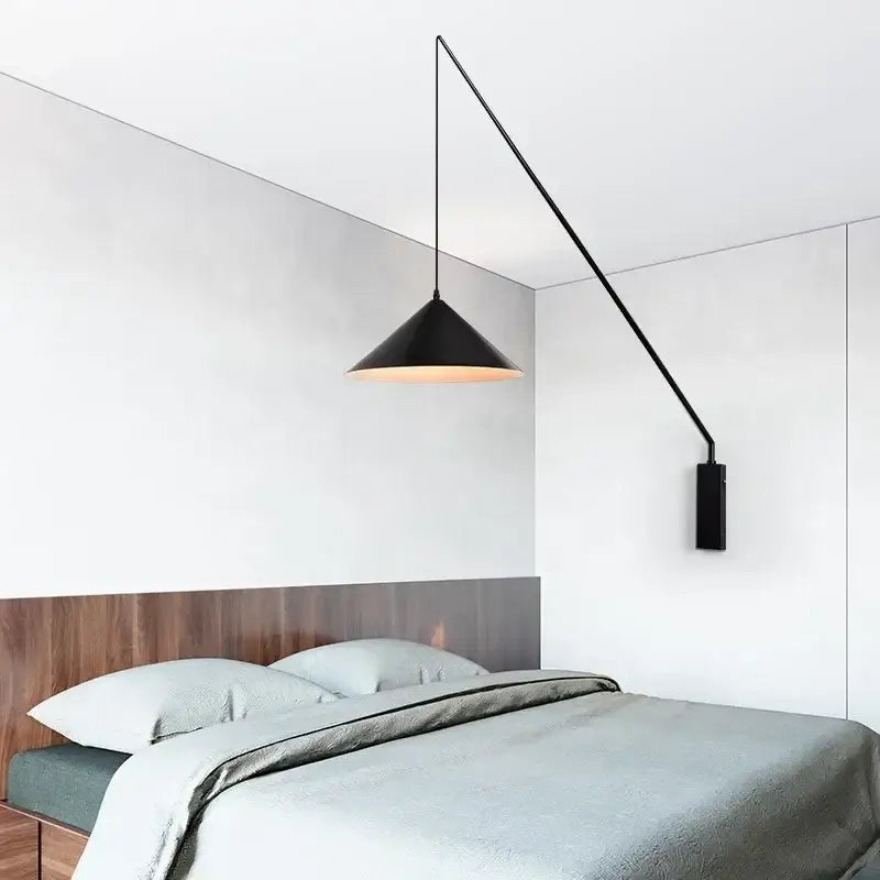 Black Iron Wall Sconce in Small or Large Size