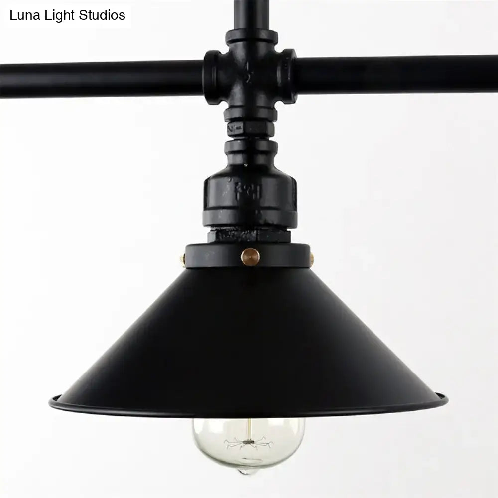 Black Conical Pendant Light