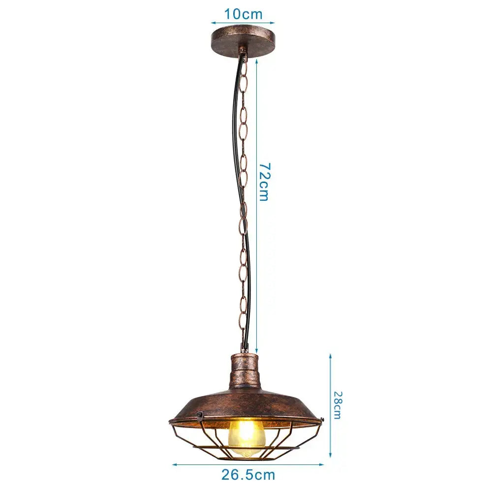 Copper Wire Cage Pendant Light