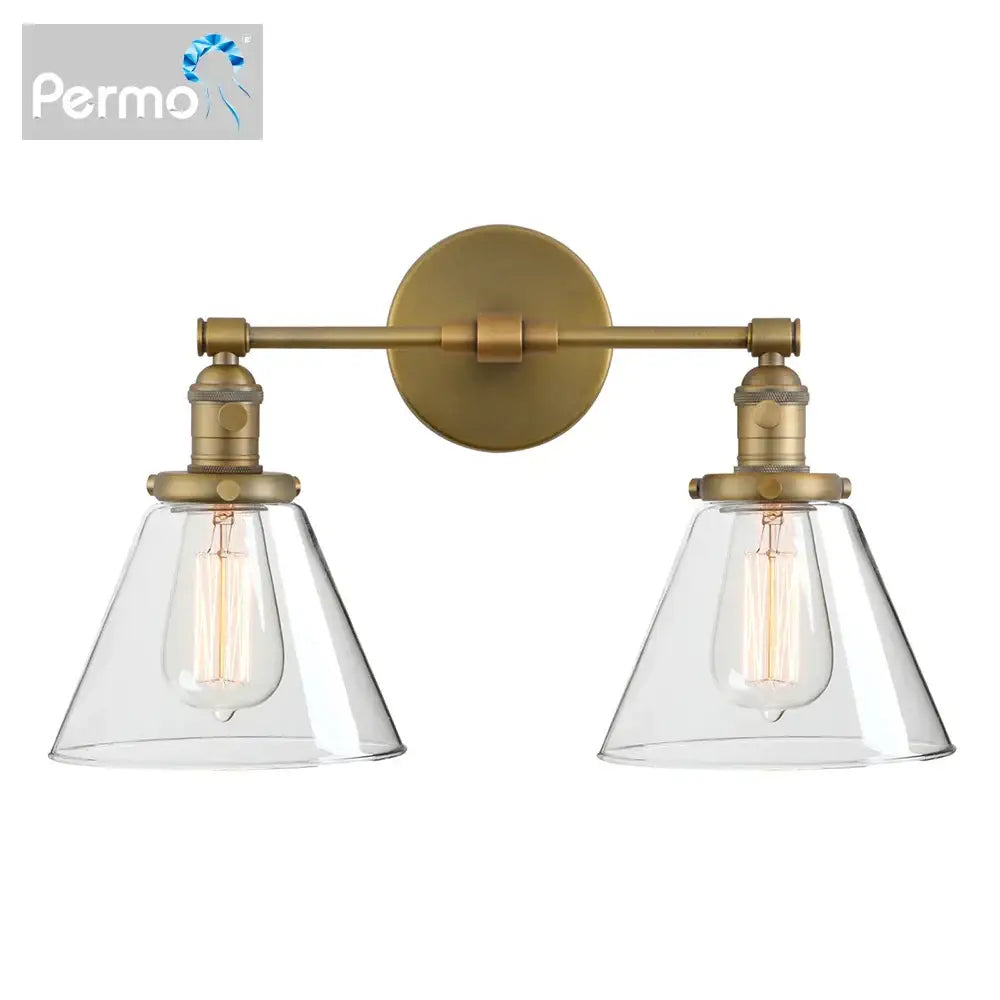 Black Double Cone Wall Sconce