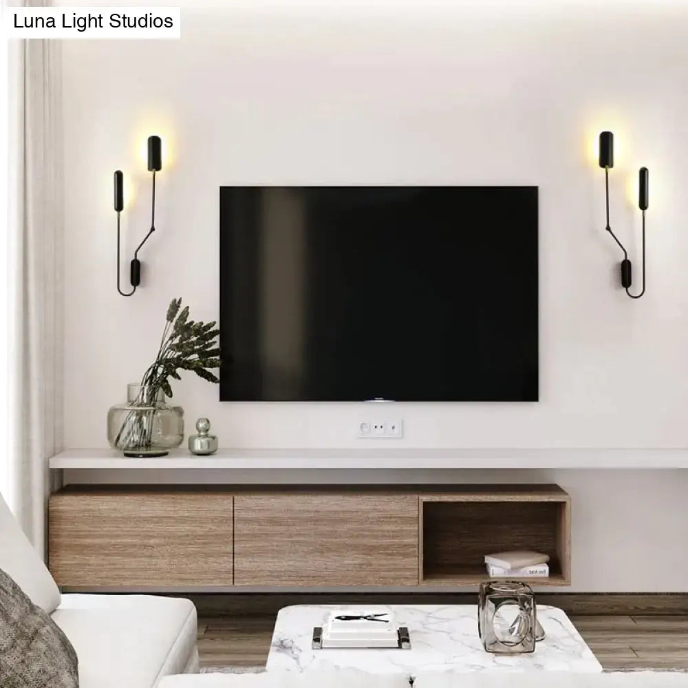 Black Industrial Wall Lamp