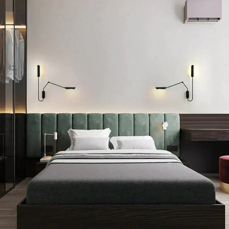 Black Industrial Wall Lamp