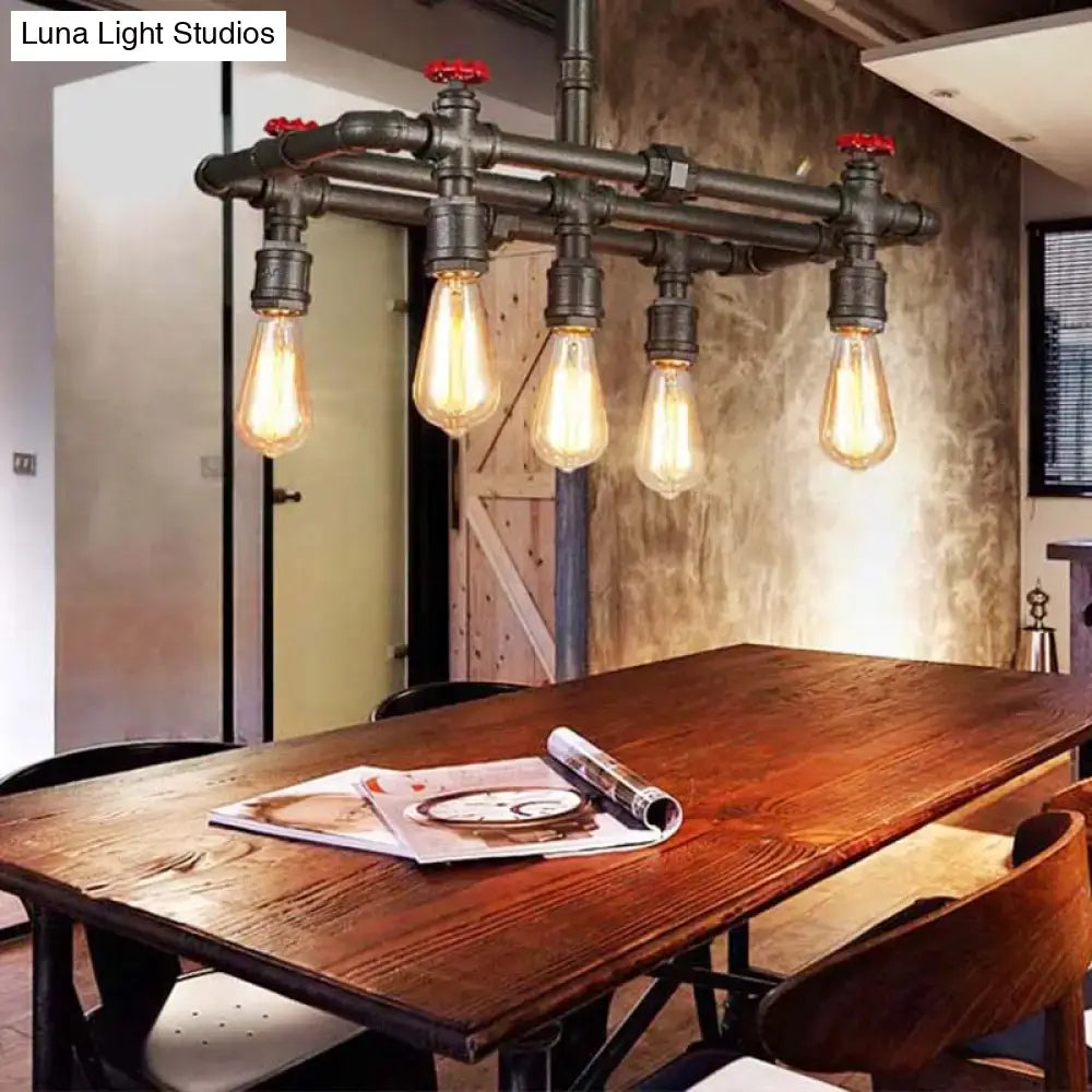 Black Valve Chandelier