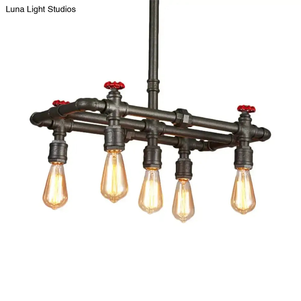 Black Valve Chandelier