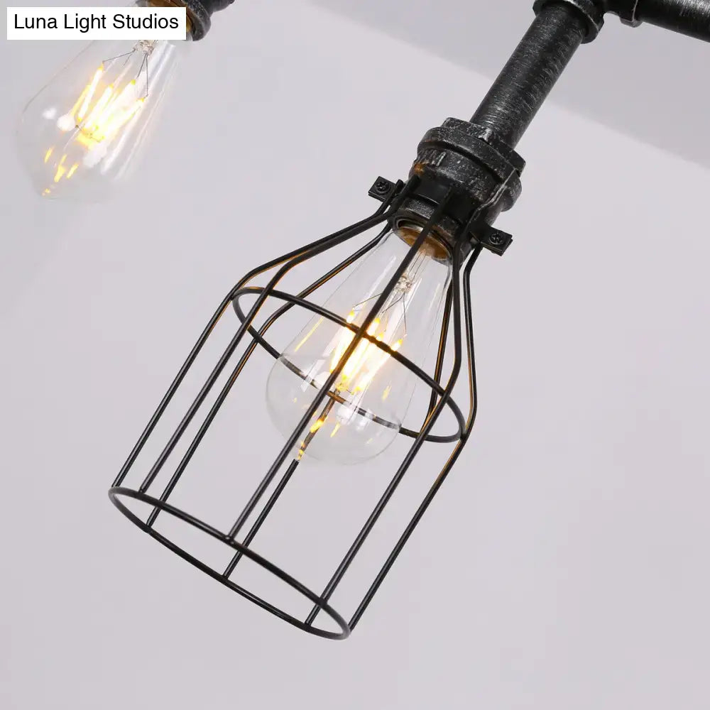 Black Pipe Chandelier