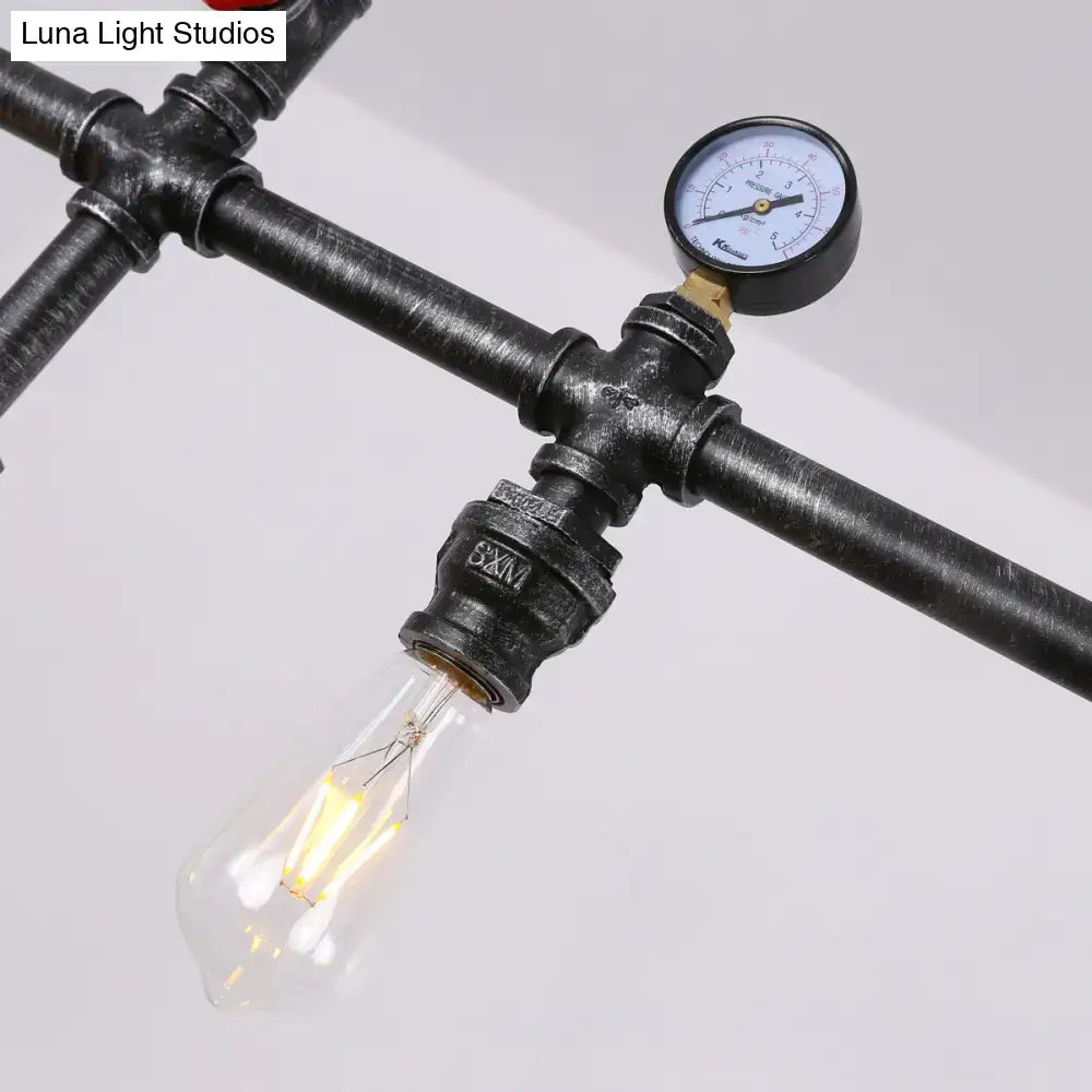 Black Pipe Chandelier