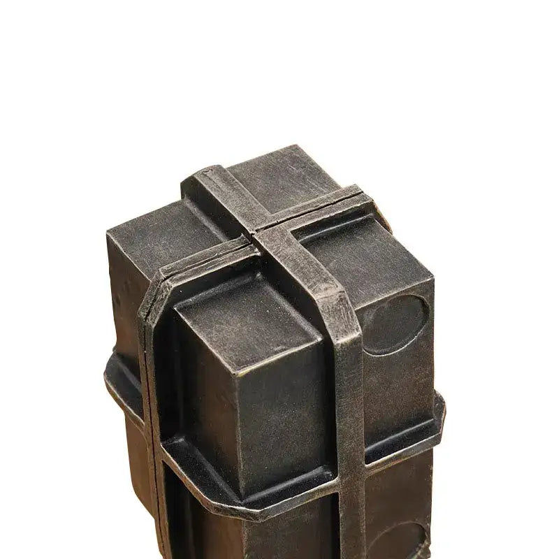 Black Geometric Metal Bookends