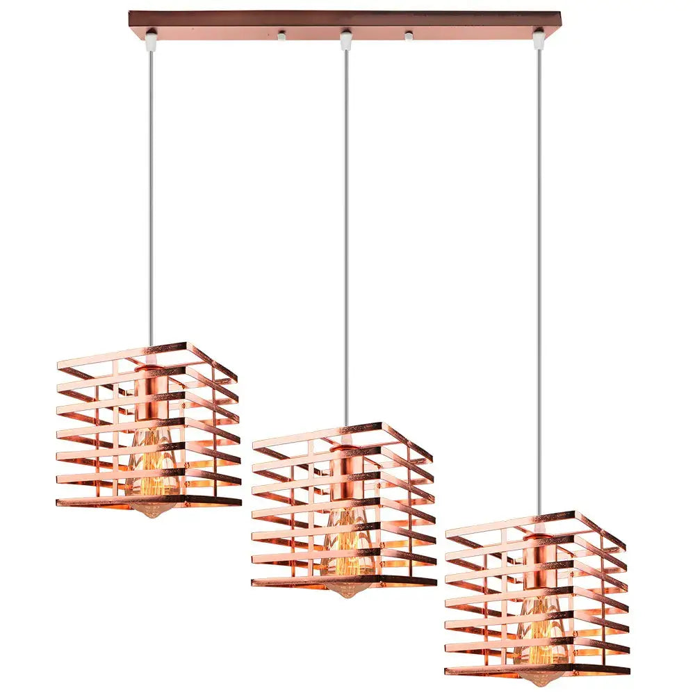 Black Geometric LED Pendant