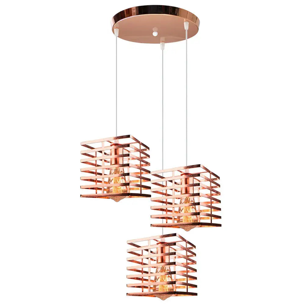 Black Geometric LED Pendant
