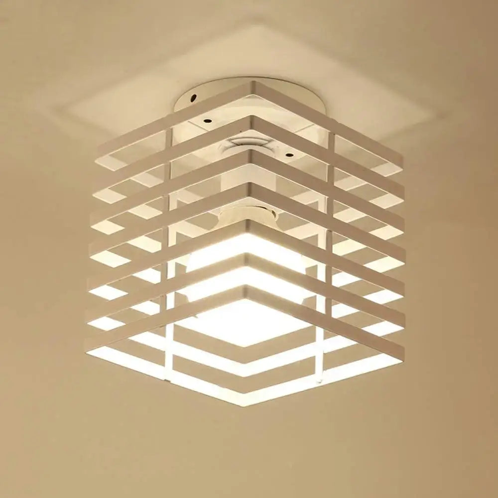 Black Geometric LED Pendant