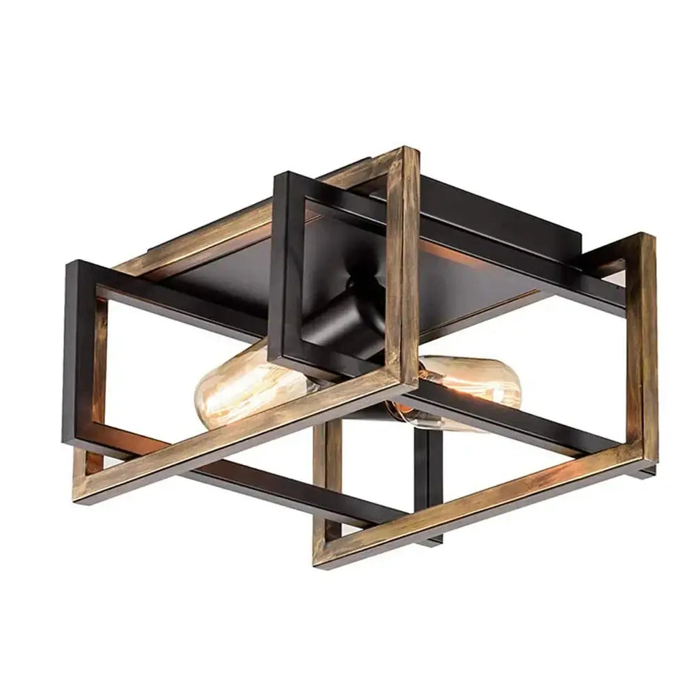 Black Geometric Ceiling Light
