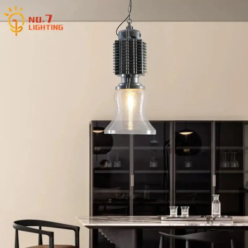 Black Glass Chrome Pendant
