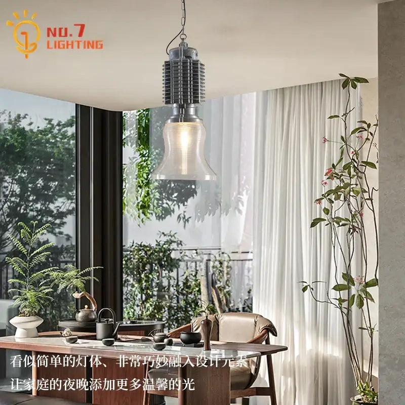 Black Glass Chrome Pendant