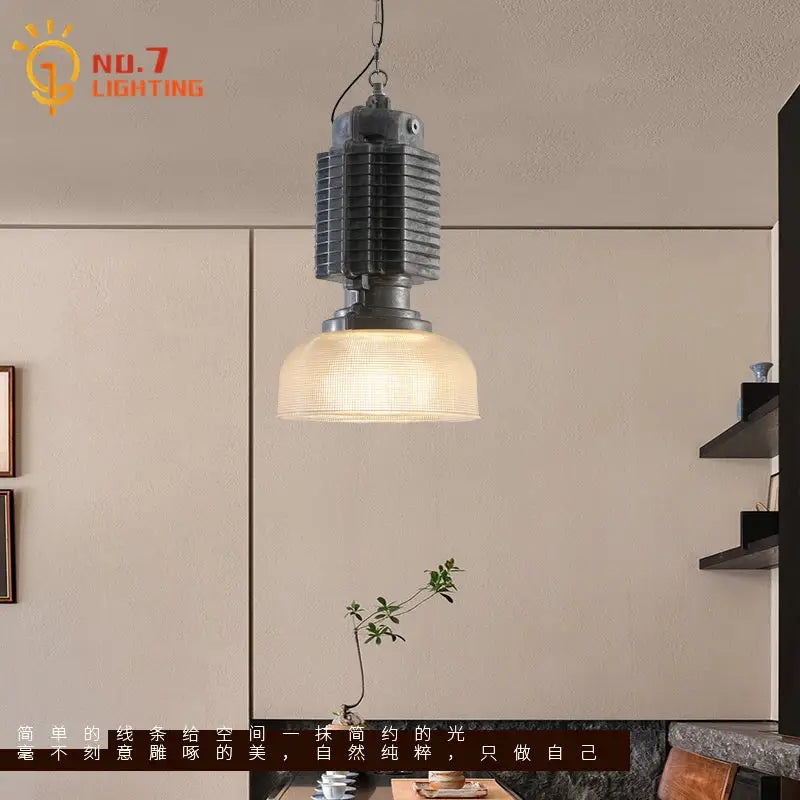 Black Glass Chrome Pendant