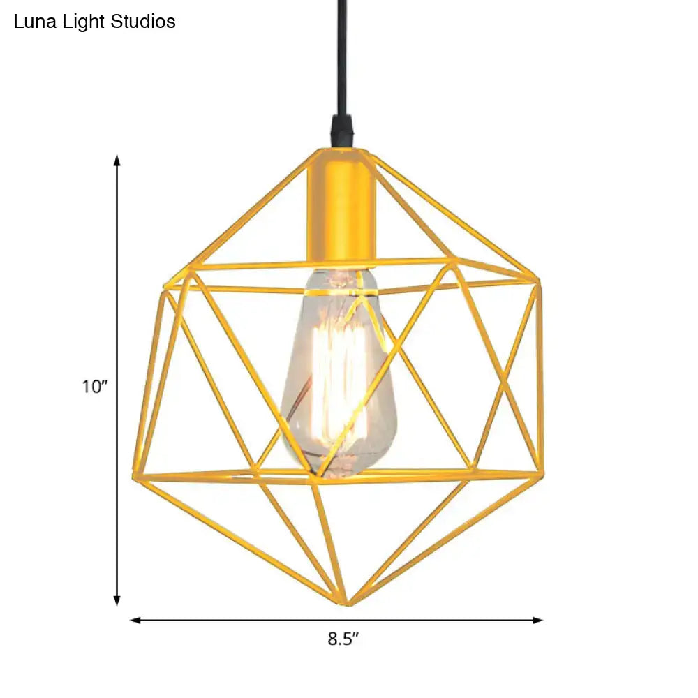 Black Gold Cage Pendants