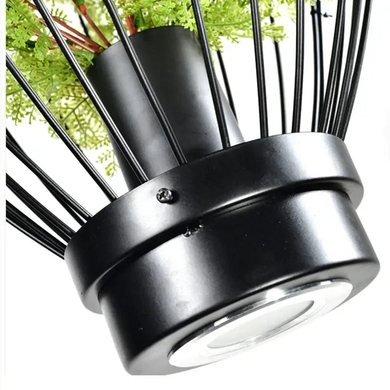Black Green Birdcage Chandelier