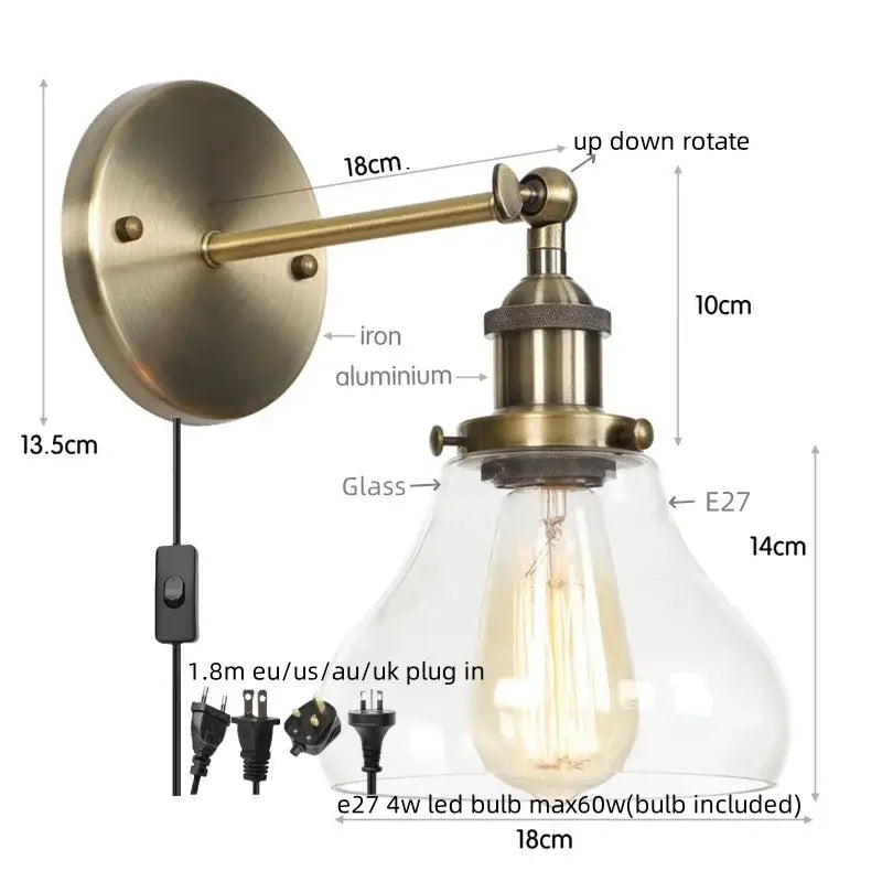 Black Iron LED Sconce