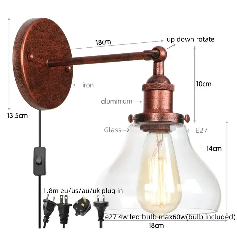 Black Iron LED Sconce