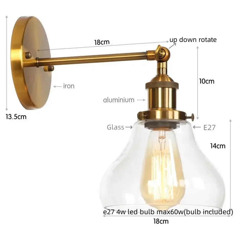 Black Iron LED Sconce