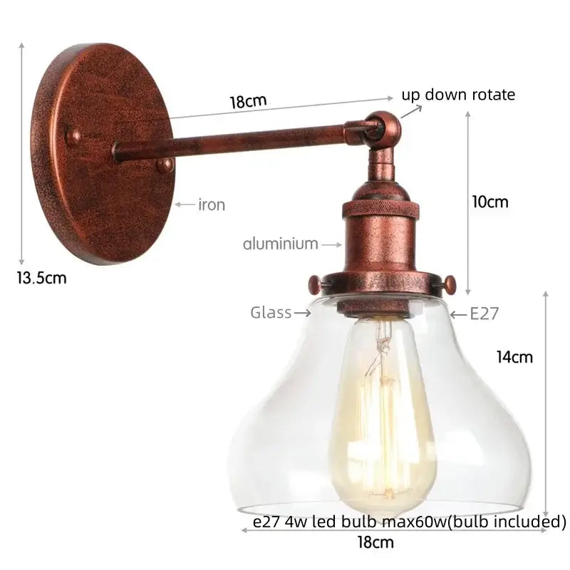 Black Iron LED Sconce