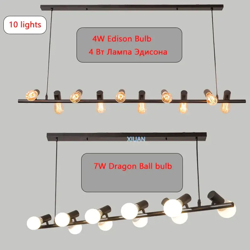 Black Industrial Island Chandelier