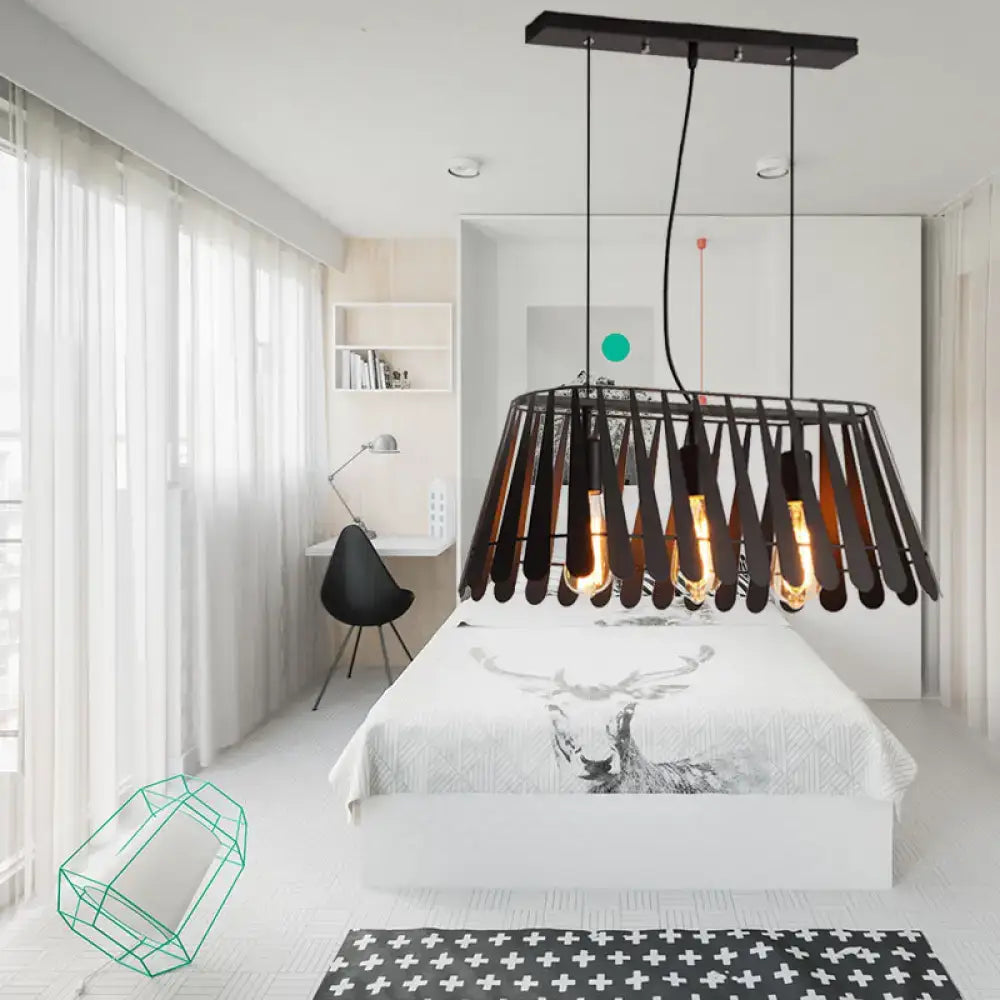 Black Linear Ceiling Light