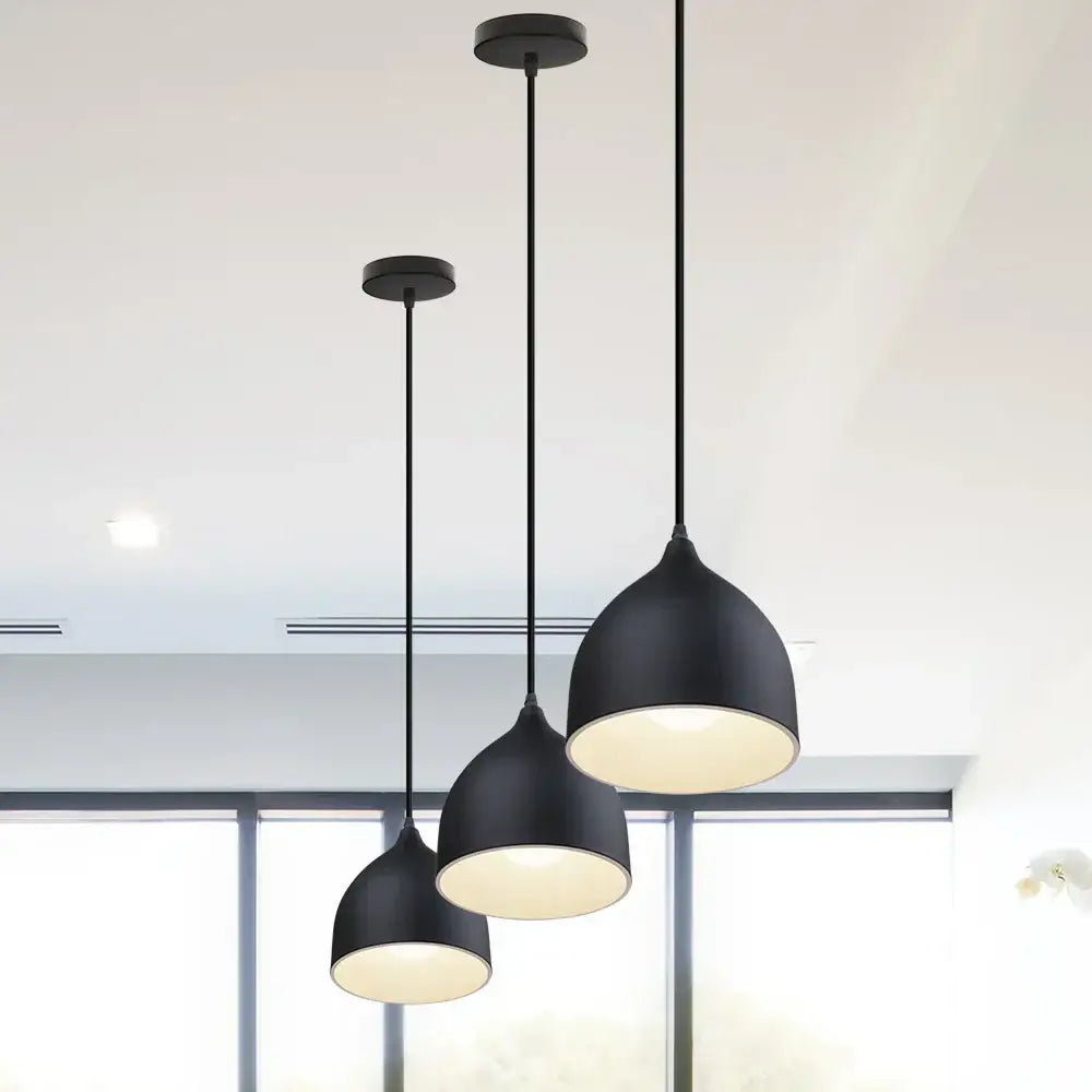 Black Aluminum Pendant Light for Kitchen Island