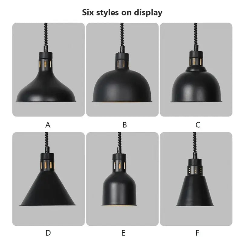 Black Heating Pendant Light
