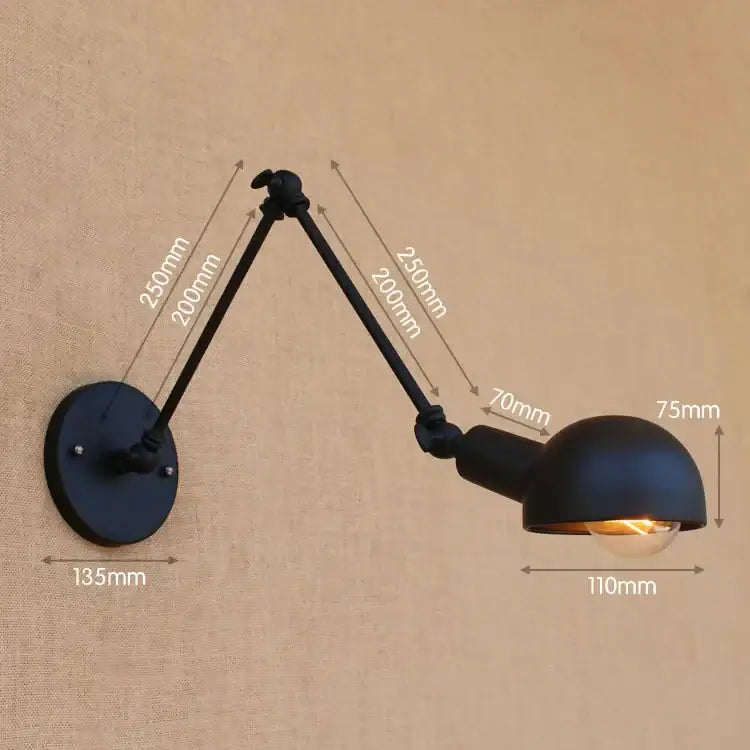 Black Swing Arm Wall Sconce