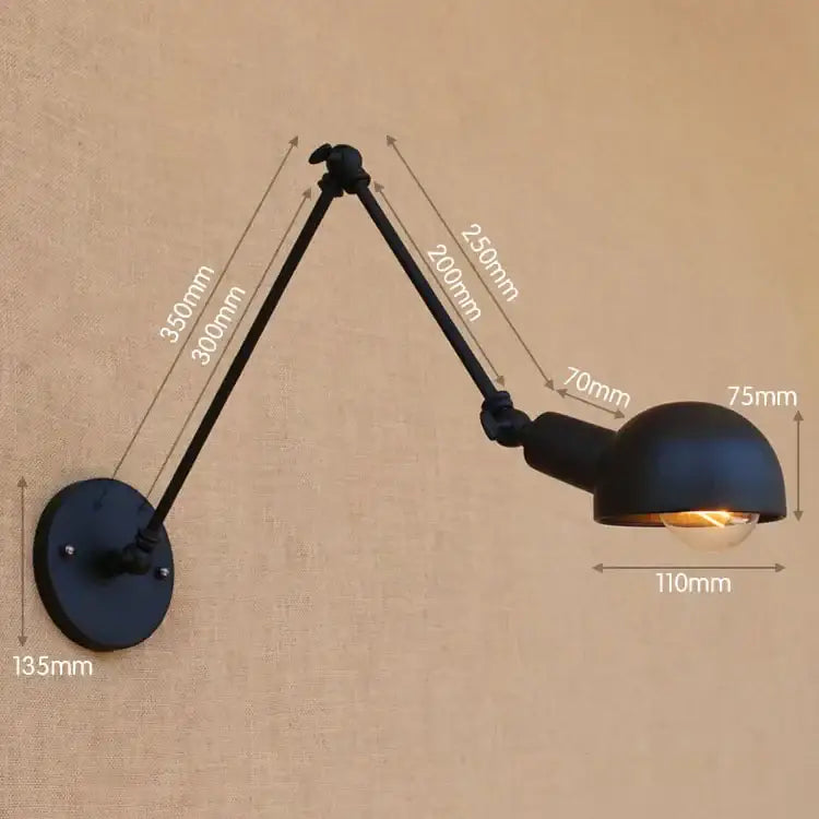 Black Swing Arm Wall Sconce