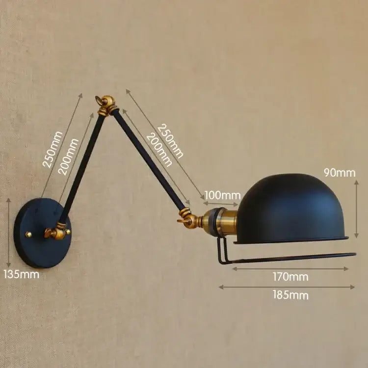 Black Swing Arm Wall Sconce