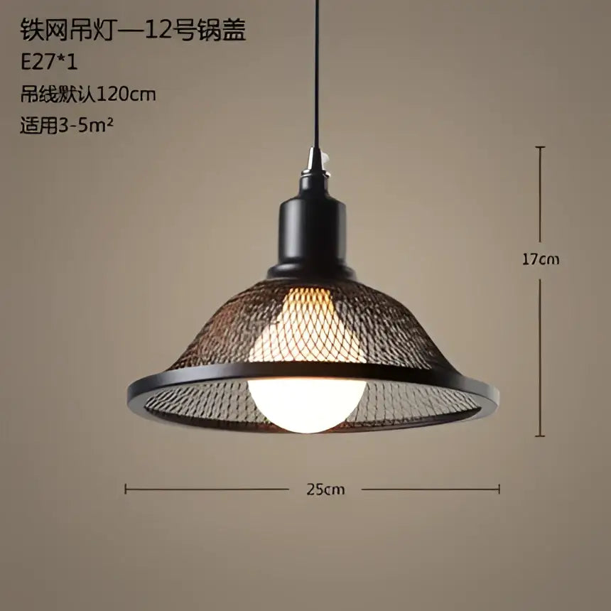 Black Birdcage Pendant Light for Dining Room