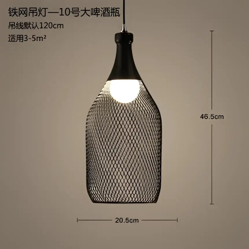 Black Birdcage Pendant Light for Dining Room