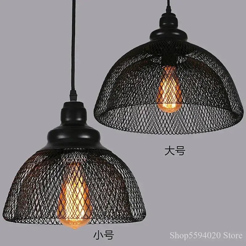 Black Birdcage Pendant Light for Dining Room