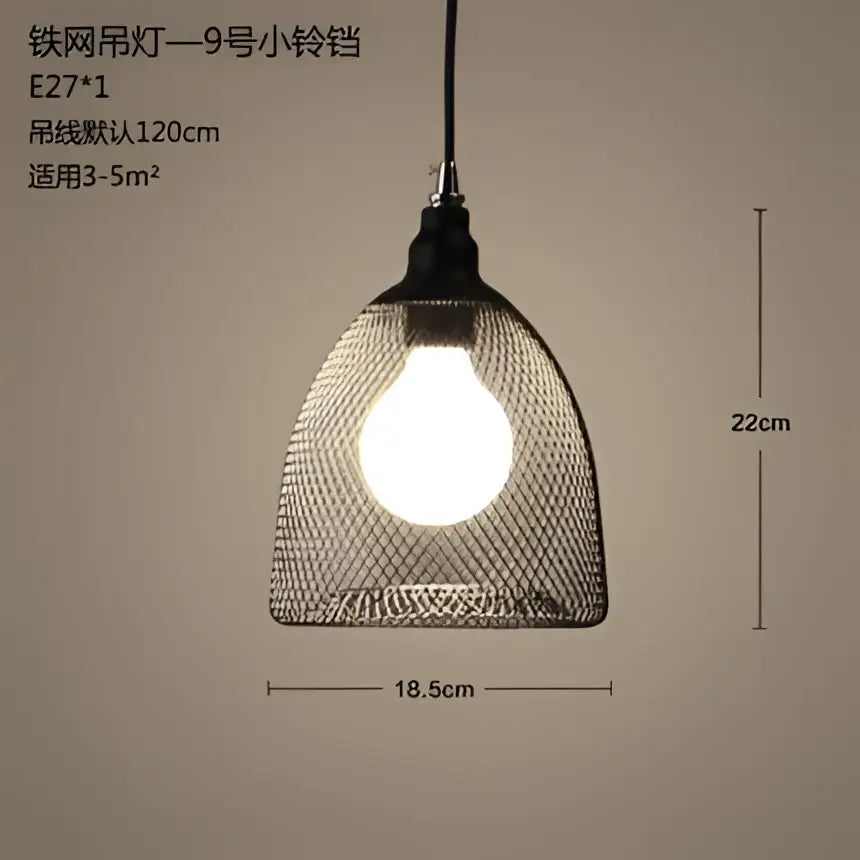 Black Birdcage Pendant Light for Dining Room