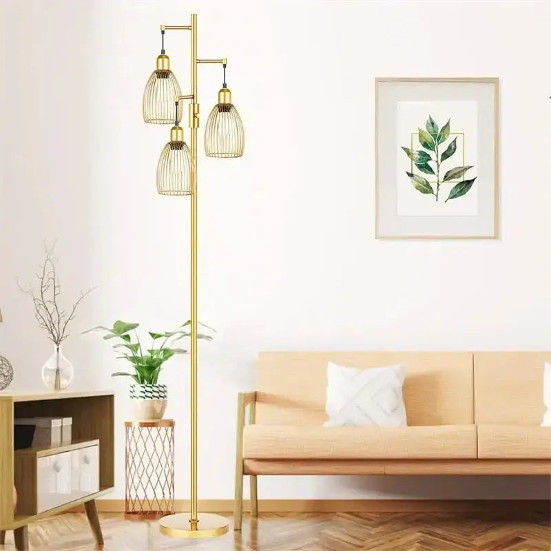 Black Birdcage Floor Lamp