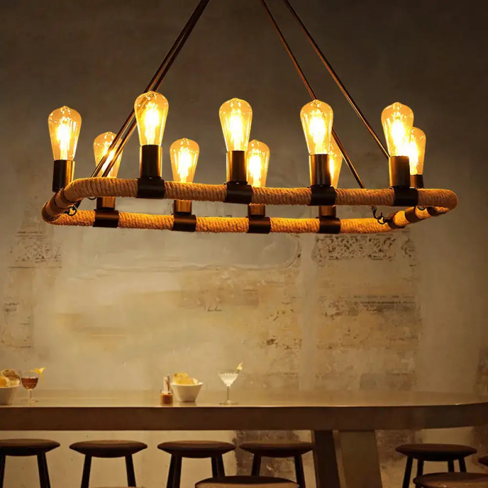 Black Rope Metal Chandelier